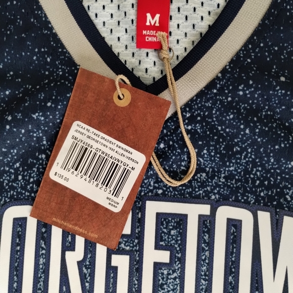 Medium Allen Iverson Georgetown Hoyas Mitchell Ness NCAA SWINGMAN Jersey - Picture 8 of 8